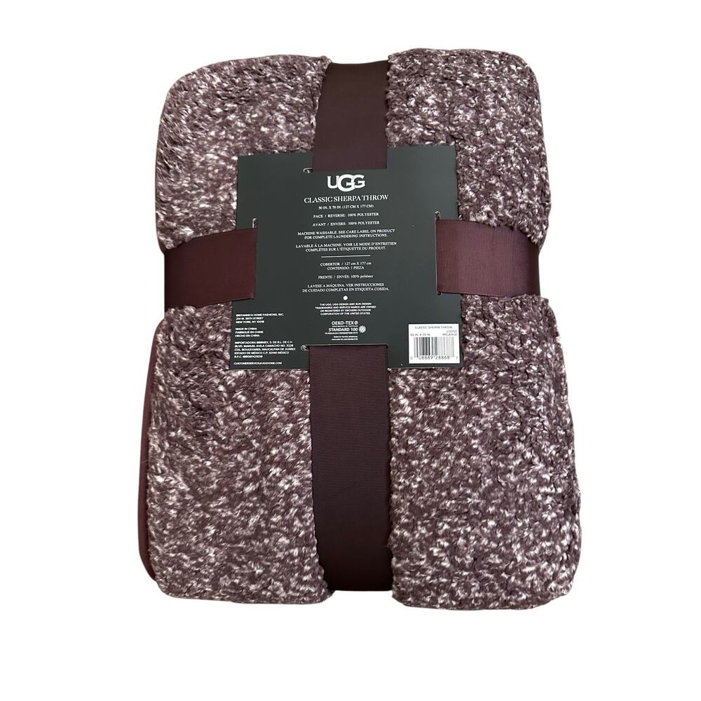 UGG Melange Sherpa Throw 50" x 70" Color Lodge New - Picture 2 of 6